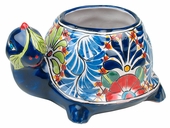 Mini Tortoise Flower Pot - Talavera Ceramic
