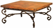 Monica Iron Base Coffee Table with Copper Top