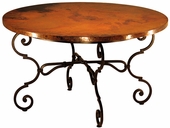 Monica Round Dining Table with Copper Top