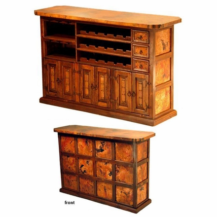 Montana Bar with Copper Top & Copper Panels