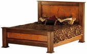 Montana Rustic Wood and Copper Panel Bed -Queen