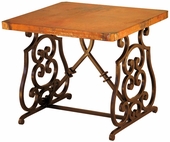 Monte Cristo Iron Base End Table with Copper Top