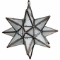 Moravian Glass Star Light Hanging Pendant - Partially Frosted - 15