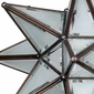 Moravian Glass Star Light Hanging Pendant - Partially Frosted - 15