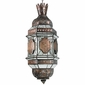 Moroccan Aged Tin and Glass Hanging Light Fixture - Extra Large