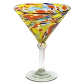 Multi Color Confetti Martini Glass - Set of 4
