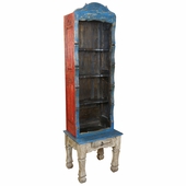 Multi-color Painted Wood Bookcase