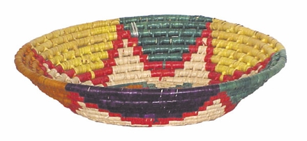 Multi-Color Woven Palm Bread Baskets - Set of 2