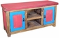Multi-Colored Painted Wood TV Stand - 51