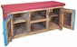 Multi-Colored Painted Wood TV Stand - 51