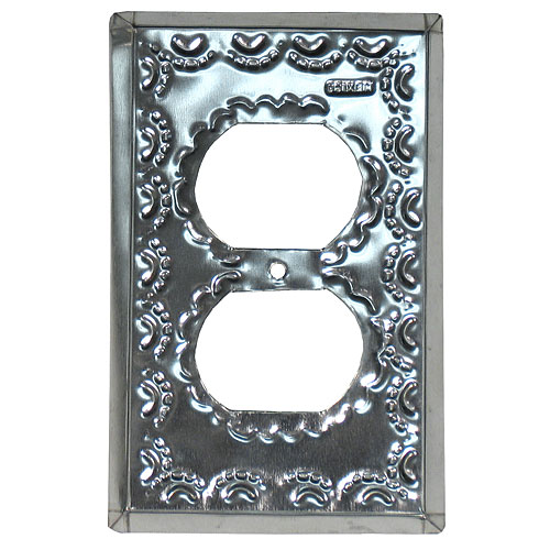 Natural Punched Tin Decorative Outlet Cover