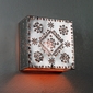 Natural Punched Tin Square Light Fixture