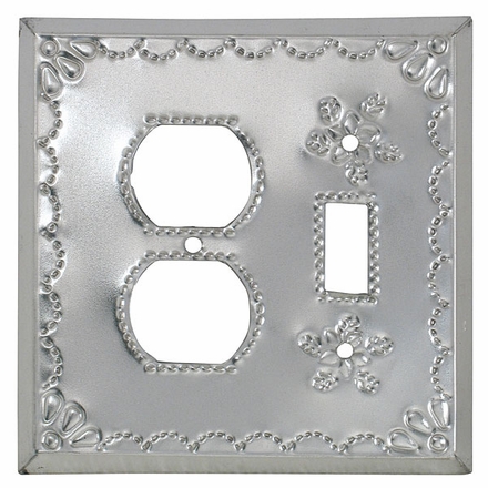 Natural Punched Tin Switch Outlet Cover - Star