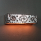 Natural Rectangular Punched Tin Vanity Light Fixture