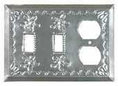 Natural Tin Double Switch & Outlet cover