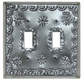 Natural Tin Double Switchplate