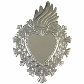 Natural Tin Fiery Heart Mirror