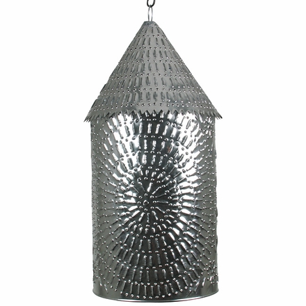Natural Tin Hanging Luminaria Light Fixture