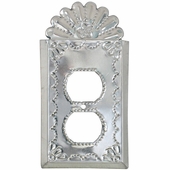 Natural Tin Outlet Covers - Star with Crown