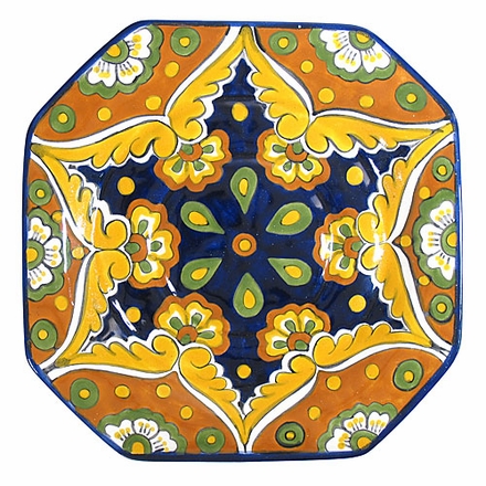 Octagonal Talavera Dinner Plate