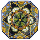Octagonal Talavera Mexican Dining Plate