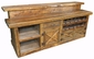Old Fashioned Rustic Barn Door Bar - 8 Feet Long
