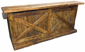 Old Fashioned Rustic Barn Door Bar - 8 Feet Long
