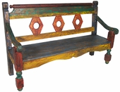 Old Mexico Hex Back Bench