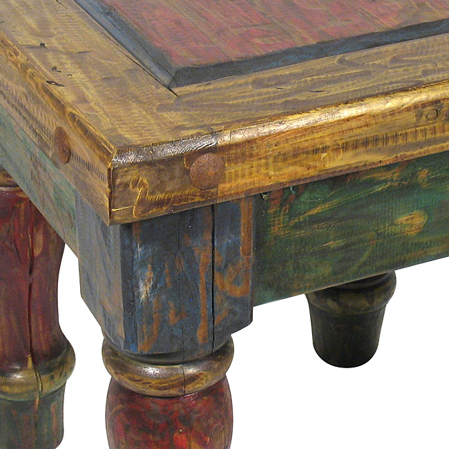 Old Mexico Painted Wood End Table