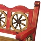 Old Mexico Red Wagon Wheel Bench