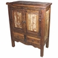 Old Rustic Wood Pantry Cabinet with 2 Doors and 2 Drawers