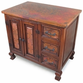 Old Wood and Copper Bath Vanity - With or Without Sink
