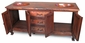 Old Wood and Copper Double Sink Cabinet