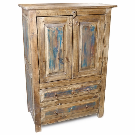 Old Wood Armoire - 2 Doors and 2 Drawers