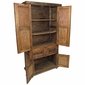 Old Wood Armoire with Rustic Metal Panels