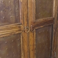 Old Wood Armoire with Rustic Metal Panels
