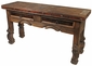 Old Wood Iron Banded Ox Yoke Sofa Table