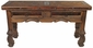 Old Wood Iron Banded Ox Yoke Sofa Table