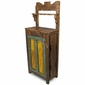 Old Wood Kitchen Hutch with Shelf and Painted Door