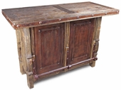 Old Wood Ox Yoke Bar with Iron Accents