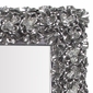 Ornate Natural Tin Flower Sculpture Wall Mirror