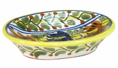 Oval Talavera Soap Dish with Ridges