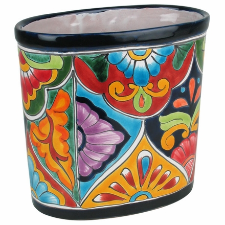 Oval Talavera Waste Basket