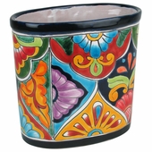 Oval Talavera Waste Basket