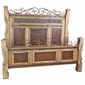 Ox Yoke Rustic 3-Piece Bedroom Set with Hammered Iron Accents