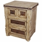 Ox Yoke Rustic 3-Piece Bedroom Set with Hammered Iron Accents