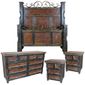 Ox Yoke Rustic 5-Piece Bedroom Set with Hammered Iron Accents