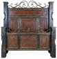 Ox Yoke Rustic 5-Piece Bedroom Set with Hammered Iron Accents