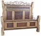 Ox Yoke Rustic 5-Piece Bedroom Set with Hammered Iron Accents