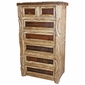 Ox Yoke Rustic 5-Piece Bedroom Set with Hammered Iron Accents